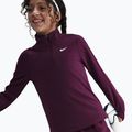 Bluză cu mânecă lungă de antrenament pentru copii Nike Dri-Fit 1/4 Zip bordeaux/white 6
