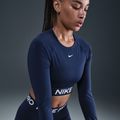 Top de antrenament longsleeve pentru femei Nike Pro 365 Dri-Fit midnight navy/white 5