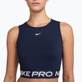 Top de antrenament pentru femei Nike Pro Dri-Fit midnight navy/white 3