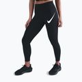 Colanți de alergare pentru femei Nike Tempo Swoosh Run High-Waisted 7/8 black/white