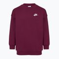 Bluză pentru copii Nike Sportswear Club Fleece burgundy/white
