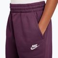 Pantaloni pentru copii Nike Sportswear Club Fleece burgundy/burgundy/white 4