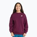 Bluză pentru copii Nike Sportswear Club Fleece burgundy/white