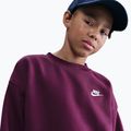 Bluză pentru copii Nike Sportswear Club Fleece burgundy/white 4