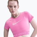Top de antrenament pentru femei Nike Pro Dri-Fit Graphic Cropped playful pink/pink foam/white 4