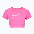 Top de antrenament pentru femei Nike Pro Dri-Fit Graphic Cropped playful pink/pink foam/white 7