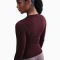 Longsleeve pentru femei Nike One Fitted Dri-Fit burgundy crush/white 4