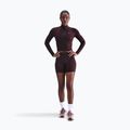 Bluză cu mânecă lungă pentru femei Nike One Fitted Dri-Fit 1/4 Zip Mid Layer burgundy crush/white 2