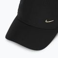 Șapcă Nike Dri-Fit Club Unstructured Metal Swoosh black/metallic gold 3