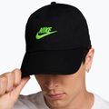 Șapcă Nike Club Unstructured Futura Wash black/mean green 4