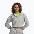 Hanorac pentru femei Under Armour Rival Fleece Piped HZ Hoodie mod gray light heather/white
