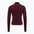 Tricou pentru bărbați Under Armour ColdGear Textured 1/2 Zip dark maroon/fuchsia dusk/metallic silver 2