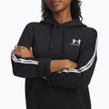 Bluză pentru femei Under Armour Icon Fleece Taped Hoody black/white 3