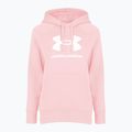 Hanorac pentru femei Under Armour Rival Fleece Big Logo Hoody prime pink/white 3