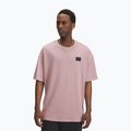 Tricou pentru bărbați  Under Armour Woven Label Heavyweight tourmaline pink/black