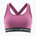 Sutien de antrenament Under Armour Crossback Mid fuchsia dusk/black/white