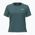 Tricou de antrenament pentru femei Under Armour Tech Wordmark Tape rack green/black/white
