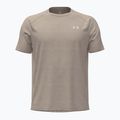 Tricou de antrenament pentru bărbați Under Armour Tech Textured timberwolf taupe/white