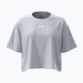 Tricou de antrenament pentru femei Under Armour Rival Boxy Tee Solid distant gray medium heather/white