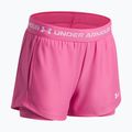 Pantaloni scurți de antrenament pentru copii Under Armour UA Tech Play Up 2IN1 Shorts pink frenzy/white 3