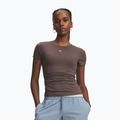 Tricou de antrenament pentru femei Under Armour Motion Fitted SS peppercorn/white