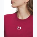 Tricou pentru femei Under Armour Rival Core claret/white 3