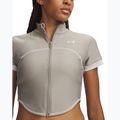 Tricou de antrenament pentru femei Under Armour HeatGear Novelty timberwolf taupe/summit white 3