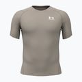 Tricou de antrenament bărbați Under Armour HG Armour Comp timberwolf taupe/white