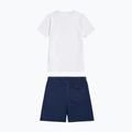 Set pentru copii New Balance Stacked Logo Tee & FT Short nb bright white 9
