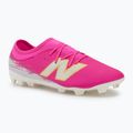 Încălțăminte de fotbal pentru copii New Balance Furon Team V8 FG pink heat/sea salt/gold metallic