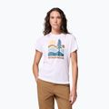Tricou de trekking pentru femei Columbia Ruby Springs Graphic Fitted white/get hiked