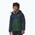 Geacă pentru copii Columbia Powder Lite II Hooded rain forest/collegiate navy