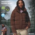 Geacă cu puf pentru femei Columbia Amaze Puff Hooded tobacco 17