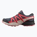 Încălțăminte de alergare pentru copii Salomon Speedcross Waterproof grisaille/hushed violet/rouge red 9