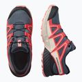 Încălțăminte de alergare pentru copii Salomon Speedcross Waterproof grisaille/hushed violet/rouge red 12