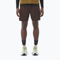 Pantaloni scurți de alergare pentru bărbați Salomon Shakeout C 2IN1 7" coffee bean