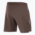 Pantaloni scurți de alergare pentru bărbați Salomon Shakeout C 2IN1 7" coffee bean 6