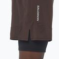 Pantaloni scurți de alergare pentru bărbați Salomon Sense 2IN1 coffee bean 4