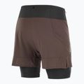 Pantaloni scurți de alergare pentru bărbați Salomon Sense 2IN1 coffee bean 7