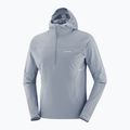 Geacă de alergare pentru bărbați Salomon Sense Aero Hybrid Half Zip Hooded trade winds 7