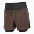 Pantaloni scurți de alergare pentru bărbați Salomon Sense Aero 2IN1 5 "coffee bean" 8
