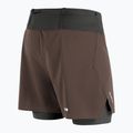 Pantaloni scurți de alergare pentru bărbați Salomon Sense Aero 2IN1 5 "coffee bean" 9
