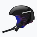 Cască de schi pentru copii Salomon Equipe Fis + Chinguard Jr black/flames 4