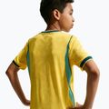 Tricou de fotbal pentru copii Nike Brazil 2026/27 Match Home canary/light mint/geode teal 10