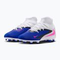 Încălțăminte de fotbal pentru copii Nike Phantom 6 High Club FG/MG racer blue/white/pink blast 10