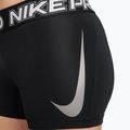 Pantaloni scurți de antrenament pentru femei Nike Pro Mid Rise Biker 3" black/white/metallic silver 8