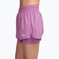 Pantaloni scurți pentru femei Nike One Dri-Fit High-Waisted 3" 2In1 light magenta/white 3