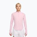 Bluză cu mânecă lungă de alergare pentru femei Nike Tempo Swoosh Run Dri-Fit 1/4-Zip pink foam/white