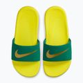 Șlapi pentru copii Nike Coffee malachite/sonic yellow/metallic gold 3