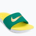 Șlapi pentru copii Nike Coffee malachite/sonic yellow/metallic gold 7